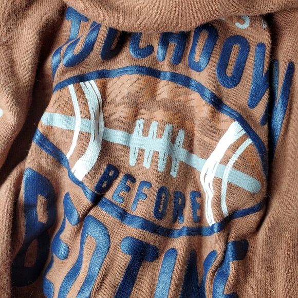 Carter's Baby Toddler Boy Size 18m 2pc Pajama Set Football Graphics EUC - Picture 9 of 14